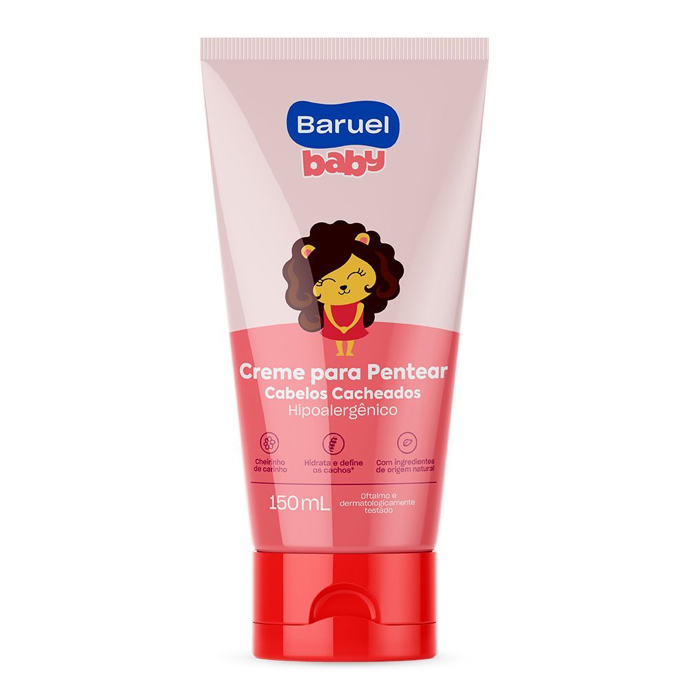 Creme para Pentear Baruel Baby Cabelos Cacheados Hipoalergênico 150ml