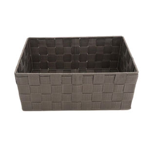 Cesta Organizadora Le de Nylon Trançada com Alça Cinza 23x15x11cm em Oferta na Shopee