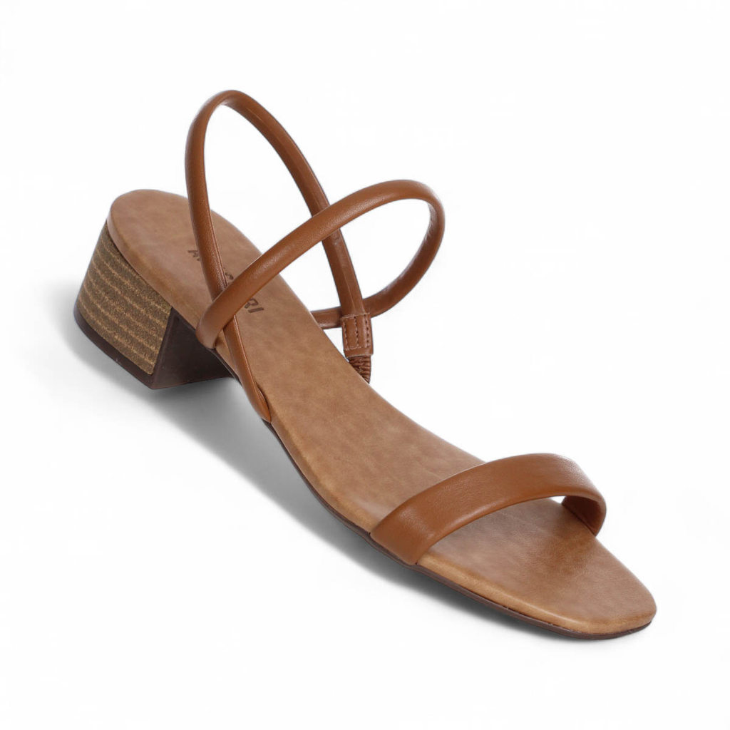 Sandália Anacapri Salto Bloco Classic Minimal Marrom - Feminino
