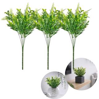 Kit 3 Buque Folhas Mistas 35cm Planta Artificial Decoração em Oferta na Shopee