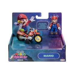 Moto Com Boneco Do Mario de 6cm - Super Mario Filme