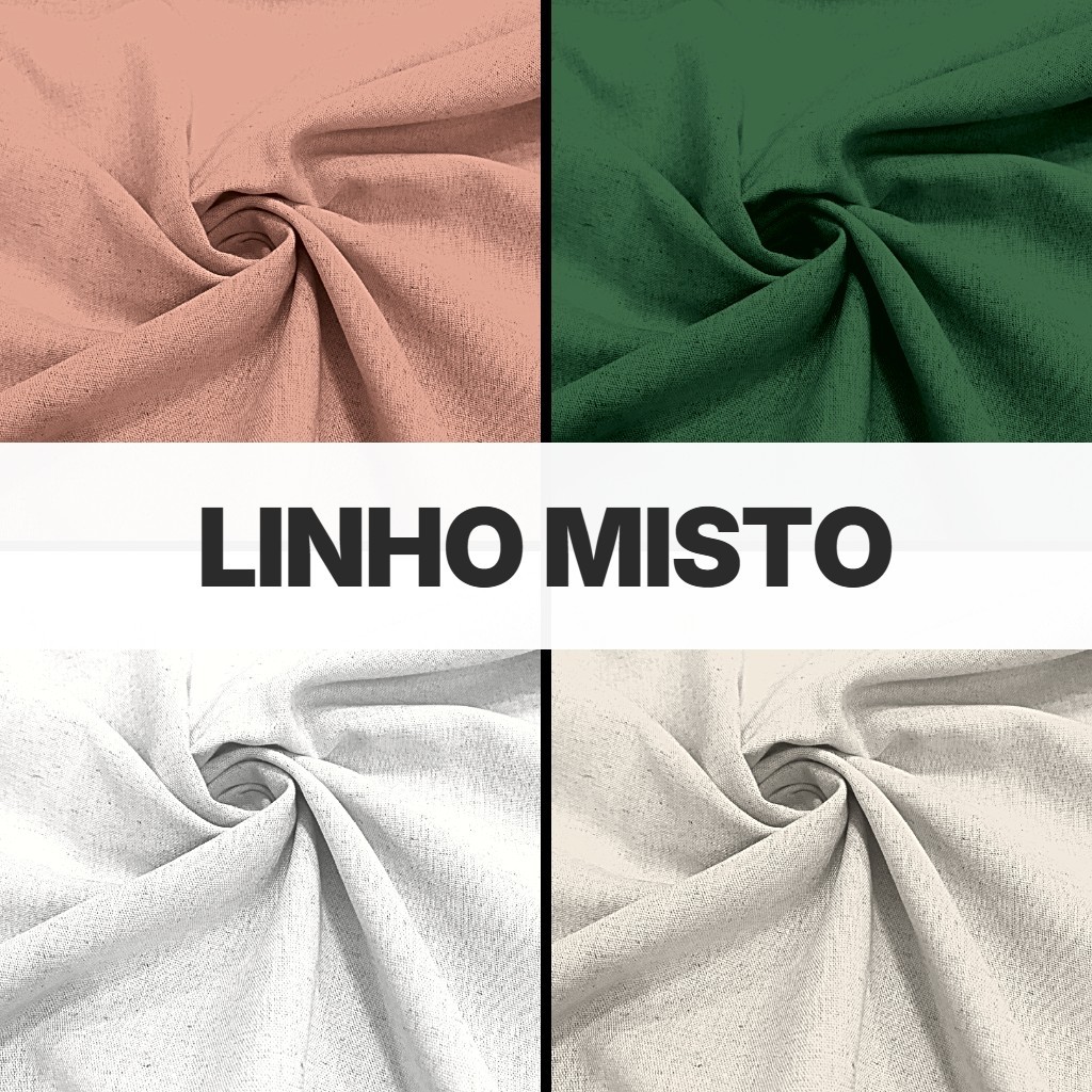Tecido Linho Misto RAZAI Premium | 30% Linho - 70% Viscose | Respirável e com textura em Oferta na Shopee