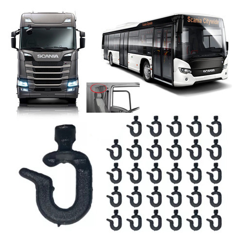 Kit 30 Rodízio P/ Cortina Caminhão Scania Ônibus Van Kombi
