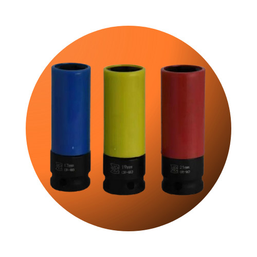 JOGO DE SOQUETES DE IMPACTO 12 LONGOS PARA RODAS DE LIGA LEVE 171921MM  CRMO - SGT