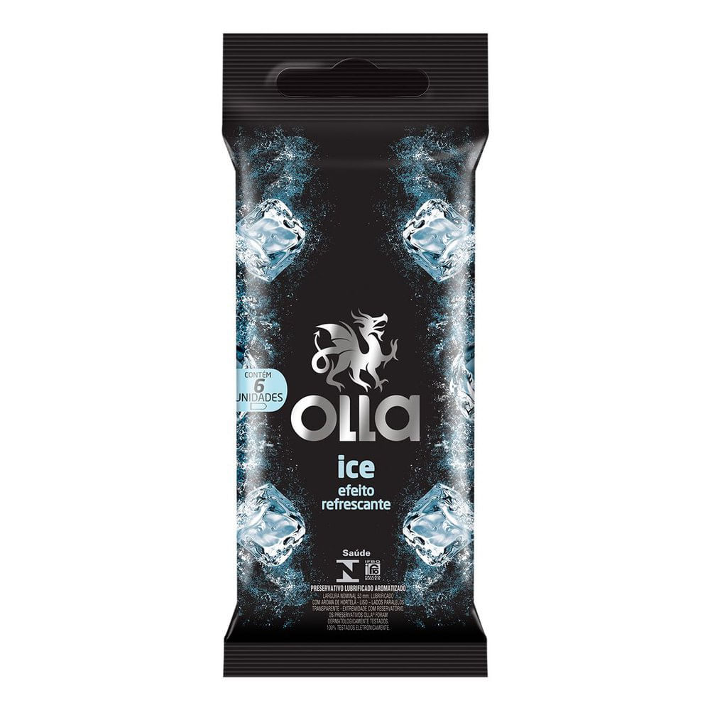 Preservativo Olla Ice 6 Unidades em Oferta na Shopee
