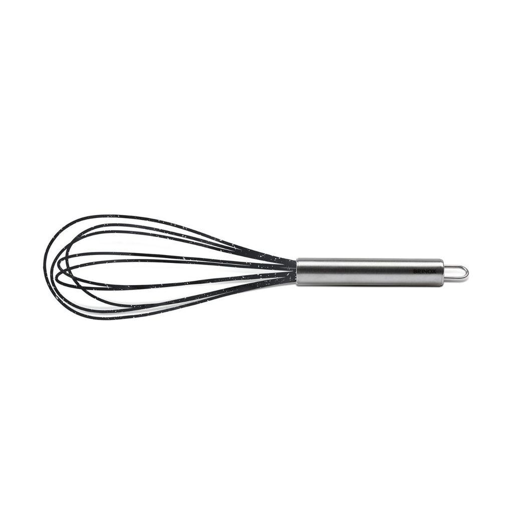 Batedor Manual Fio Inox com Silicone Brinox Duo 30cm Preto