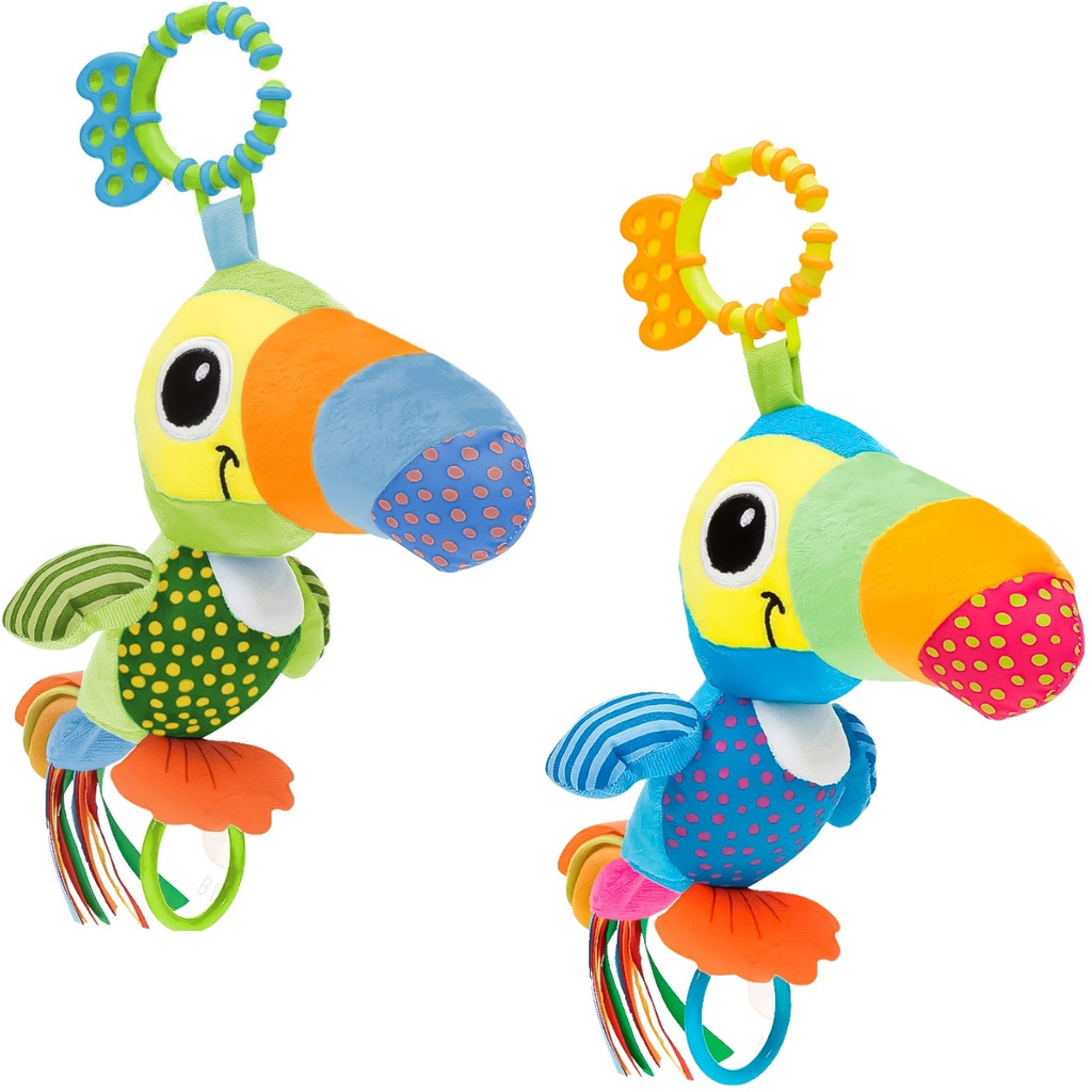 Pelúcia Tucano De Atividades Chocalho E Mordedor 7423 Sortido - Buba em Oferta na Shopee