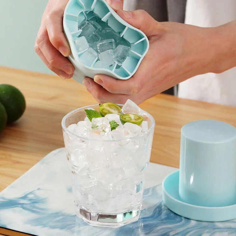 Forma de Gelo Molde De Silicone Para Cubos De Gelo Balde Redondo De Verão
