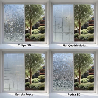 Película Para Vidro – Insulfilm Decorativo Janela Banheiro Anti-UV Autocolante
