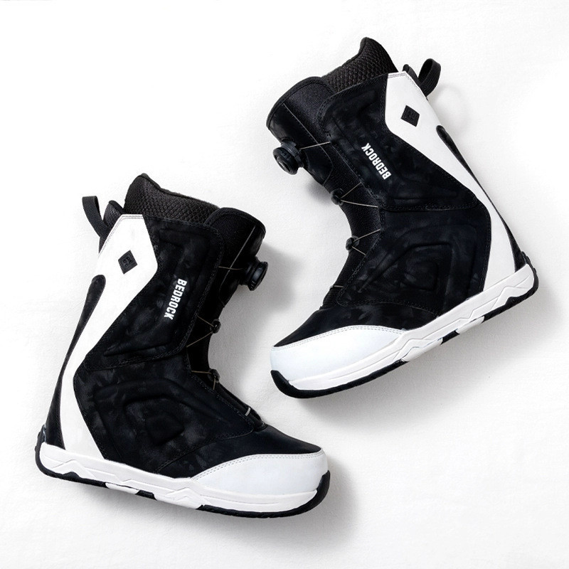 D2H ovelha bebê folheado sapatos de esqui mulheres homens uso rápido BOA impermeável antiderrapante botas de esqui quent