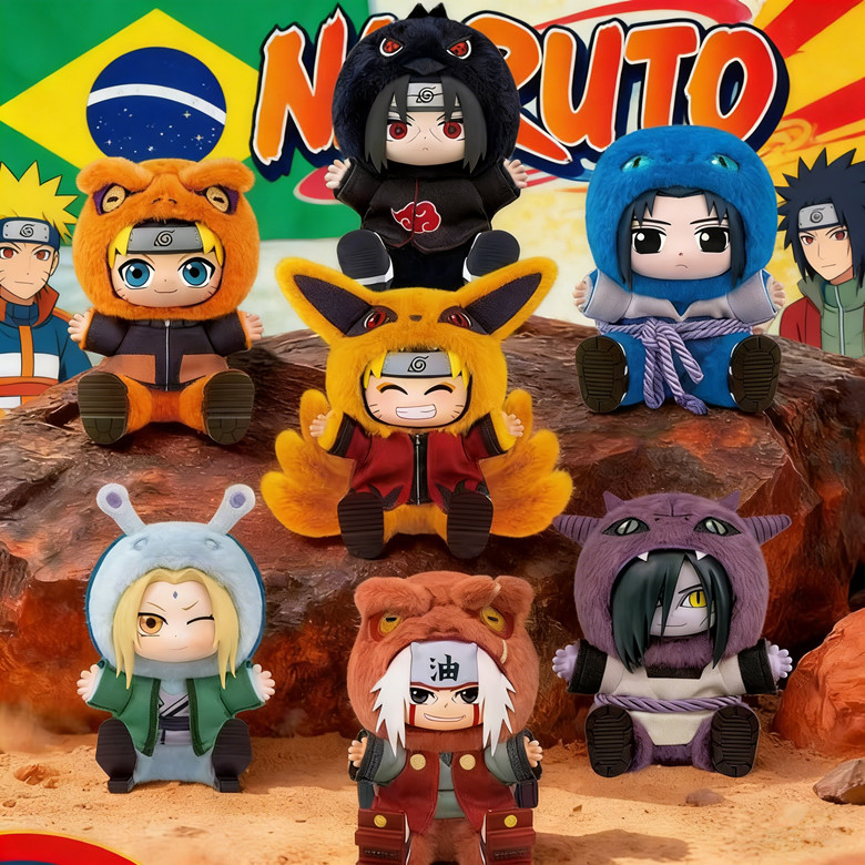 Pelúcia Naruto 13cm Blind Box Surpresa – Naruto, Sasuke, Itachi Uchiha, Tsunade Chaveiro