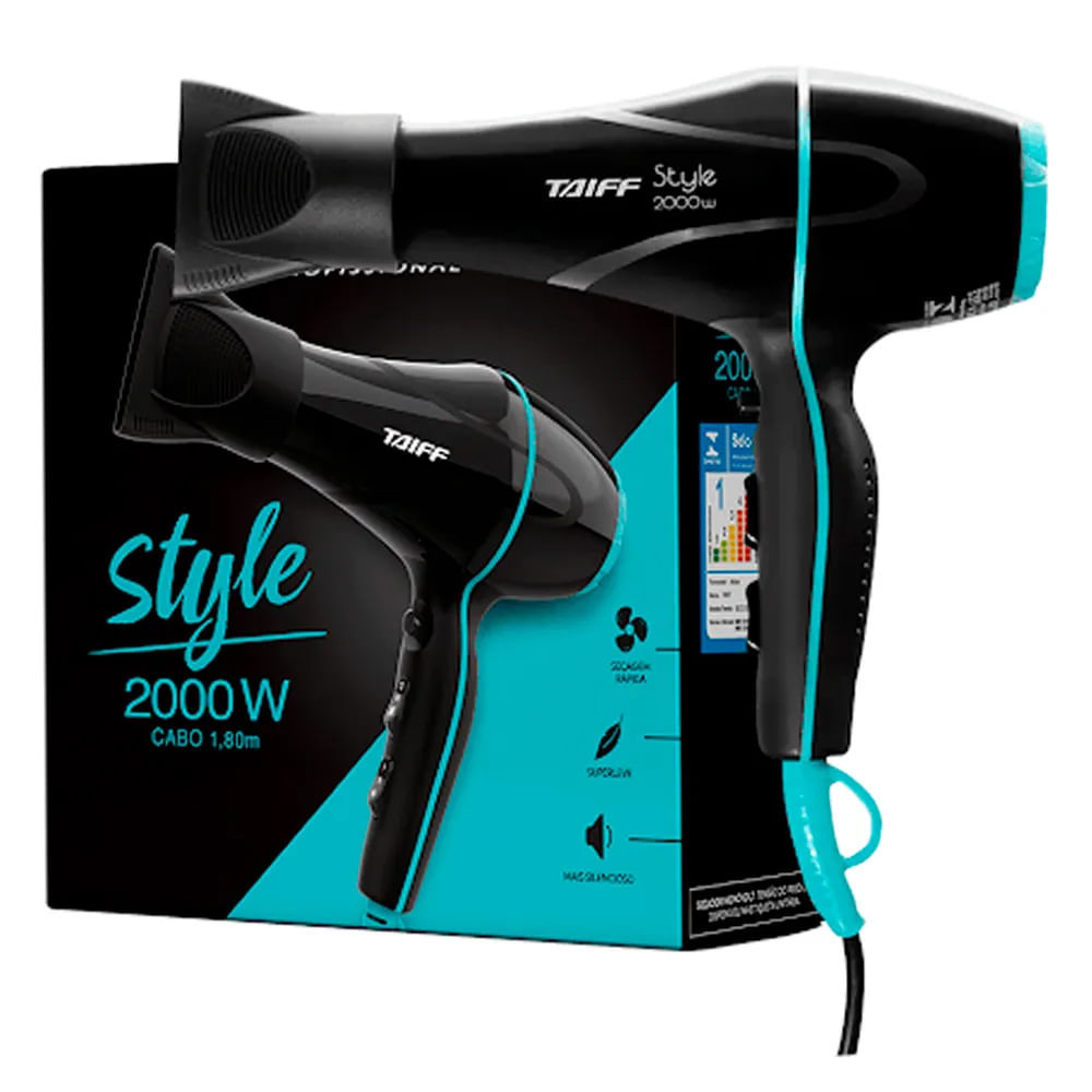 Secador Taiff Style Preto 2000W 127V em Oferta na Shopee