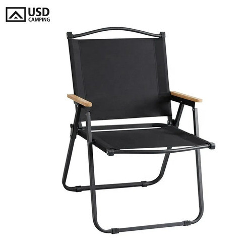 Cadeira De Praia Camping Pesca Dobrável Portátil Reforçada Usd Até 120kg Cor Preto