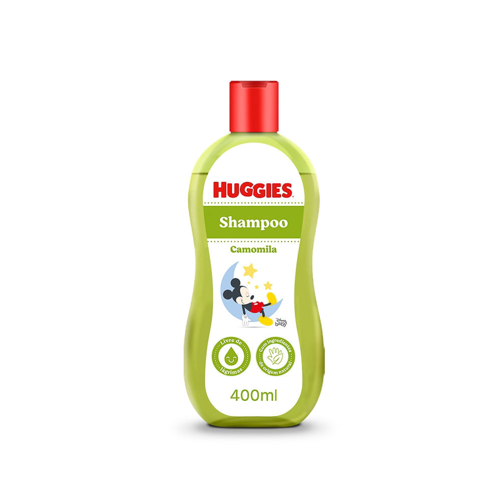 Shampoo Huggies Camomila Seguro para Recém-Nascidos 400ml em Oferta na Shopee