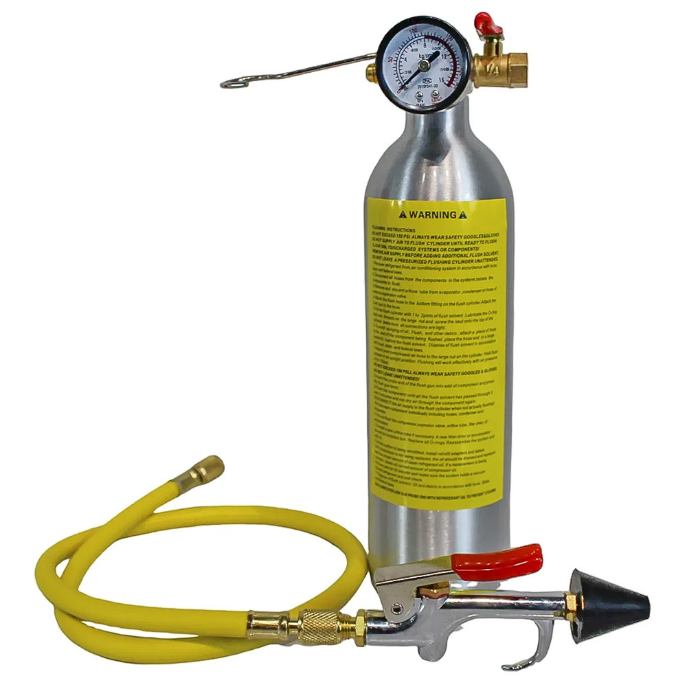 Garrafa Injetora Kit Flushing Limpeza Refrigeração 141b Com Manômetro
