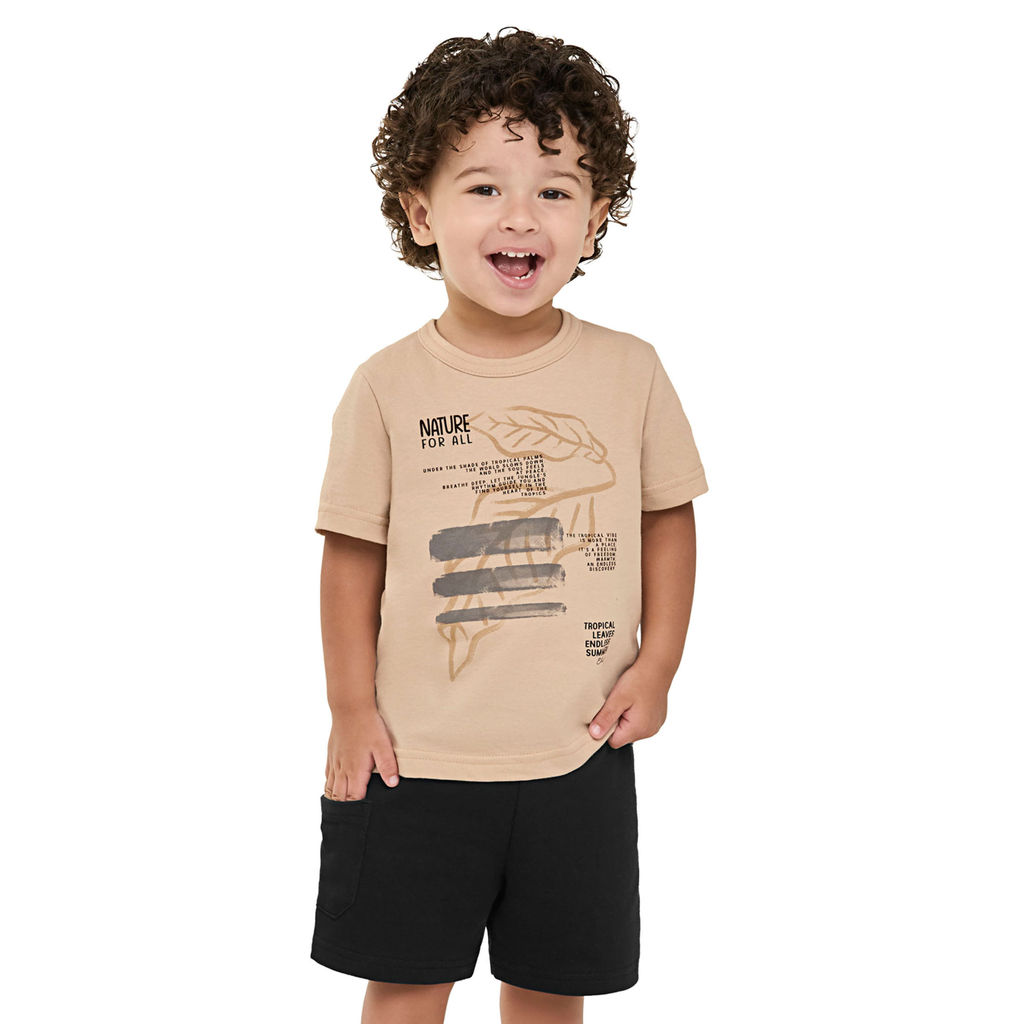 Conjunto Infantil Menino Nature Elian Bege em Oferta na Shopee