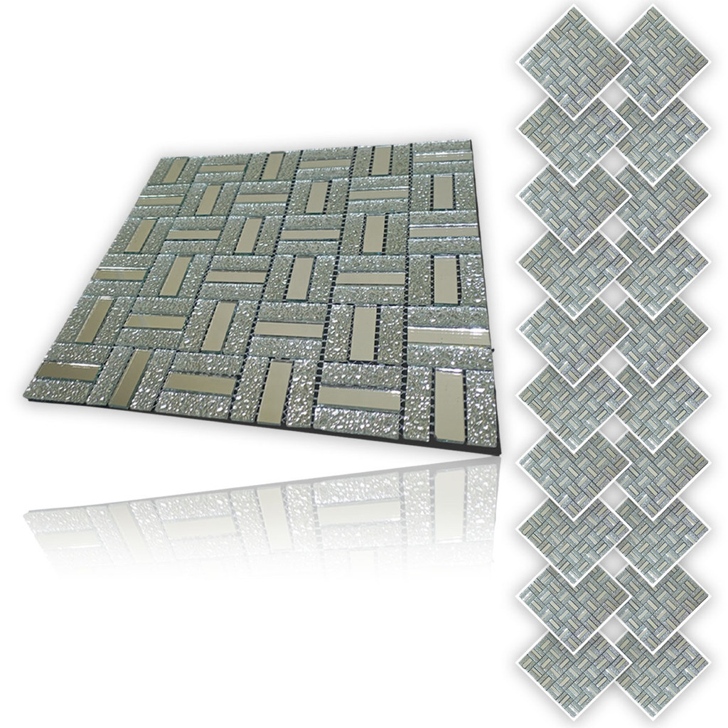 Pastilha De Vidro Adesiva Kit 20 Uni Parede Cozinha Lavabo Banheiro Sala Decorativa Moderna Requintado Facil Aplicacao