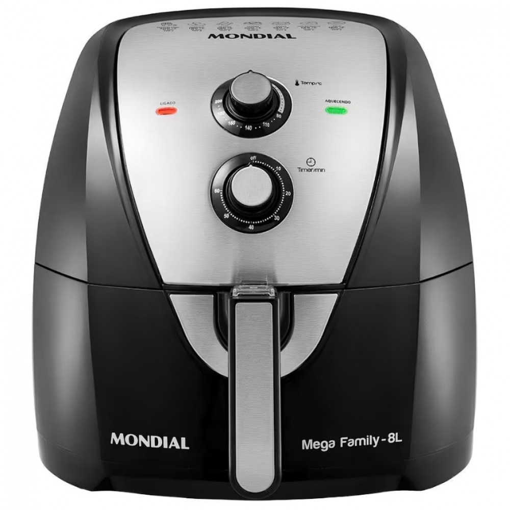 Fritadeira Elétrica Sem Óleo AFN80BI Air Fryer Mega Family 8 Litros Mondial