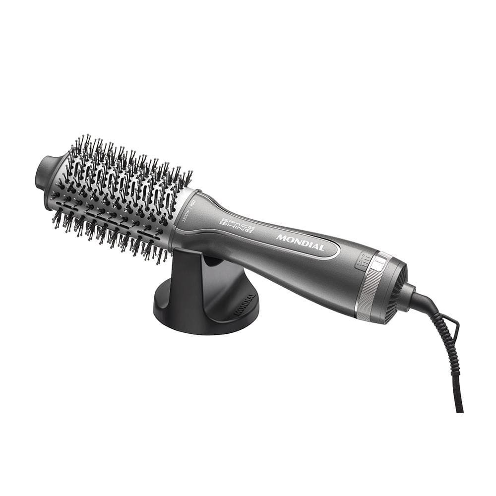 Escova Secadora Slim Space Shine ES-20 com Cerdas Duplas, Revestimento Tourmaline Íon Mondial