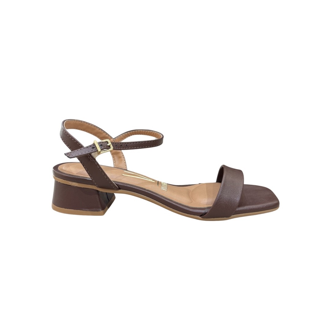 Sandália Vizzano Feminina 6454.111 Salto Bloco Chocolate