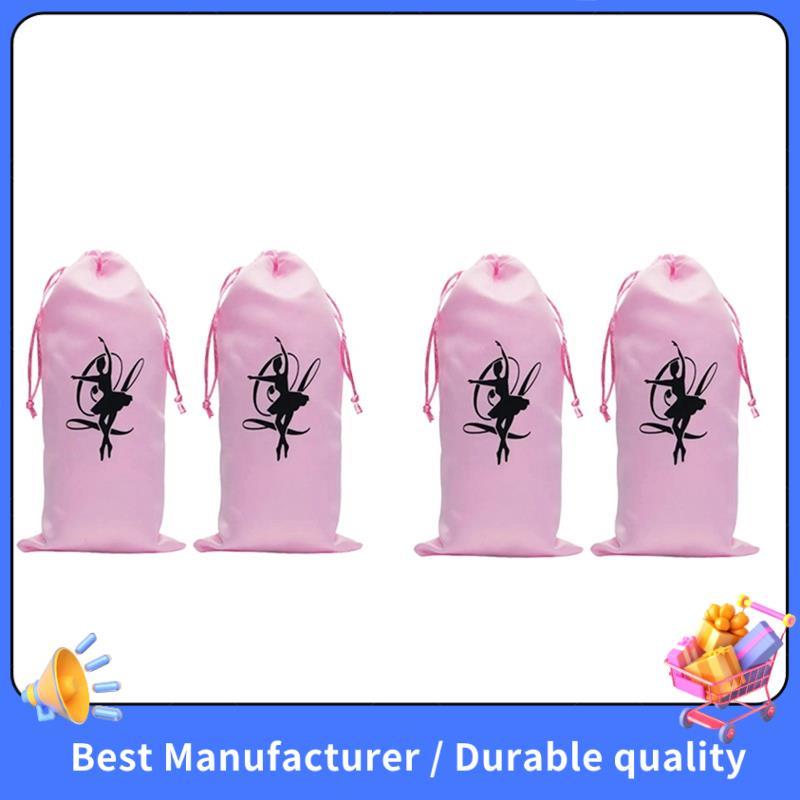 4 Pçs Saco De Dança Sapatos Bolsa De Armazenamento Ballet Organizador Sacos Rosa