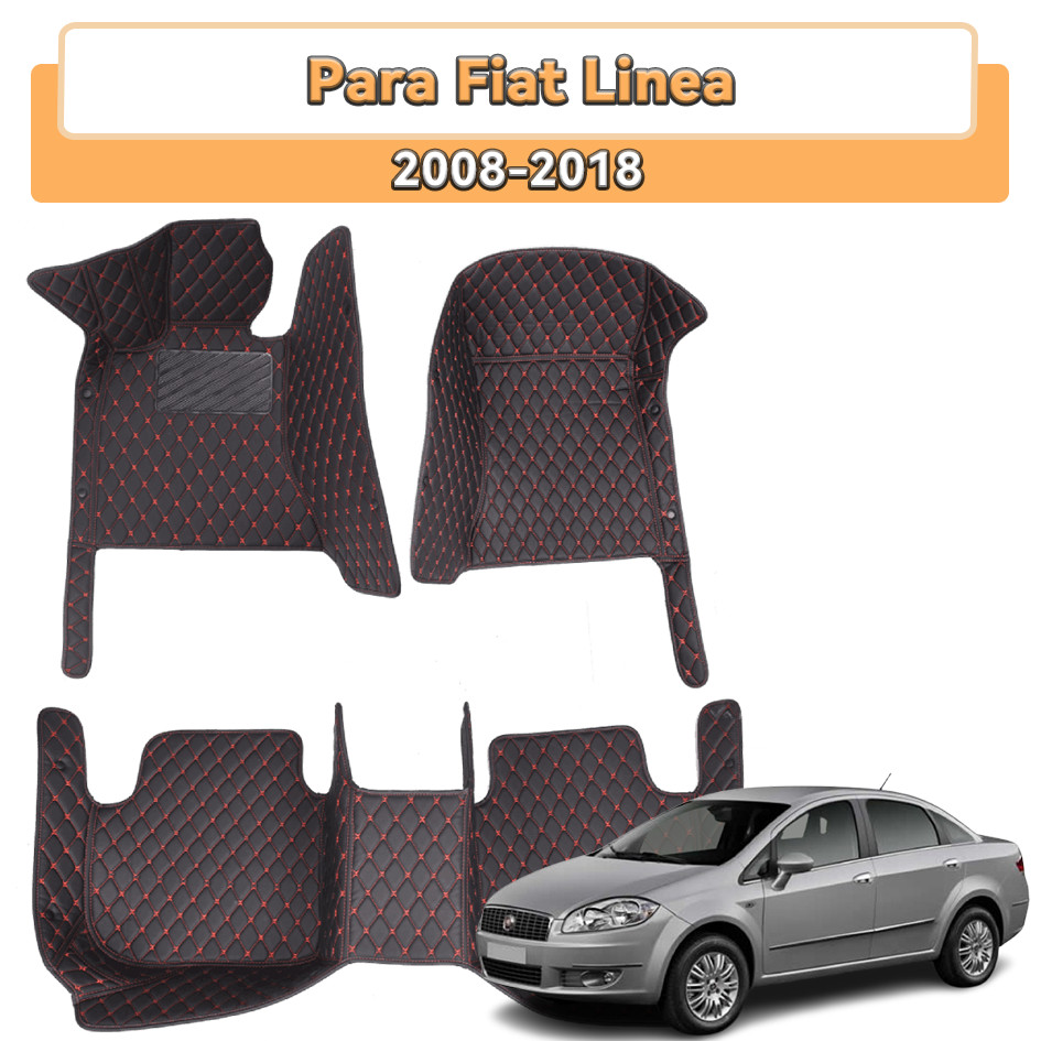 Tapete De Carro 3D Para Fiat Linea 2008-2018 , Couro Repelente De Água E Resistente .