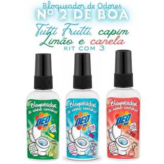 Kit Com 3 Bloqueador de Odor Sanitario Número 2 De Boa Anti Odores Vaso Privada 60ml em Oferta na Shopee