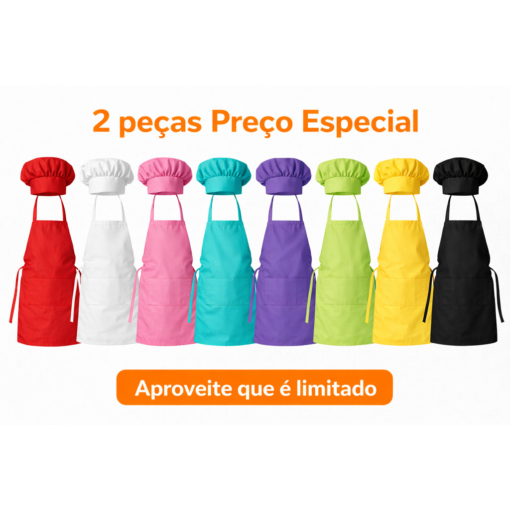 Kit 2 avental infantil 3 a 6,tecido Oxford Premium,unissex,menina,menino,aniversário, escola,chef,cozinha,arte,pintura