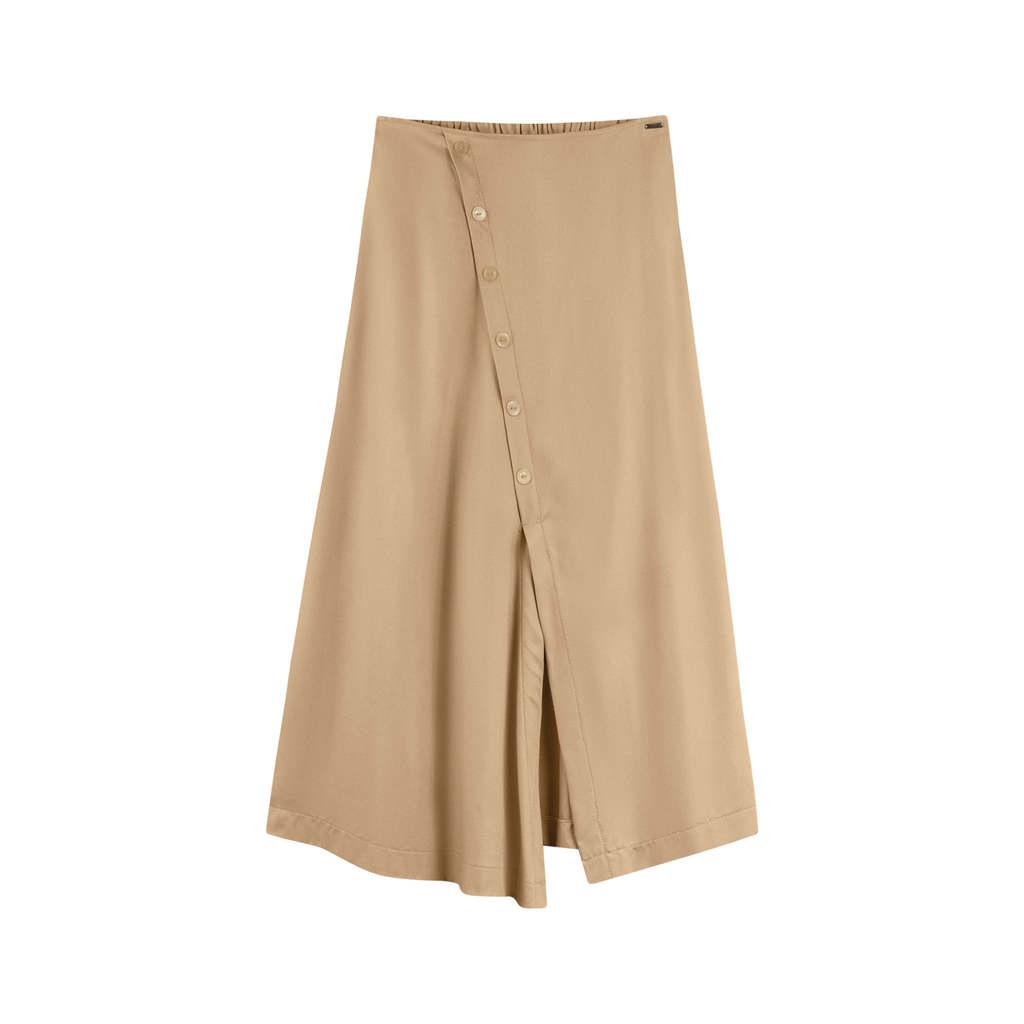 Saia Feminino Marialícia Bege em Oferta na Shopee