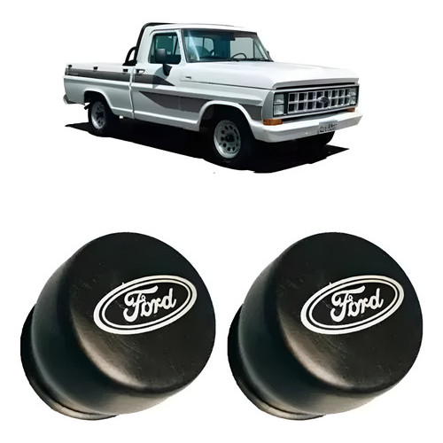 Calota Ford Roda F1000 84 85 86 87 88 89 90 91 92 2 Unid  Preto