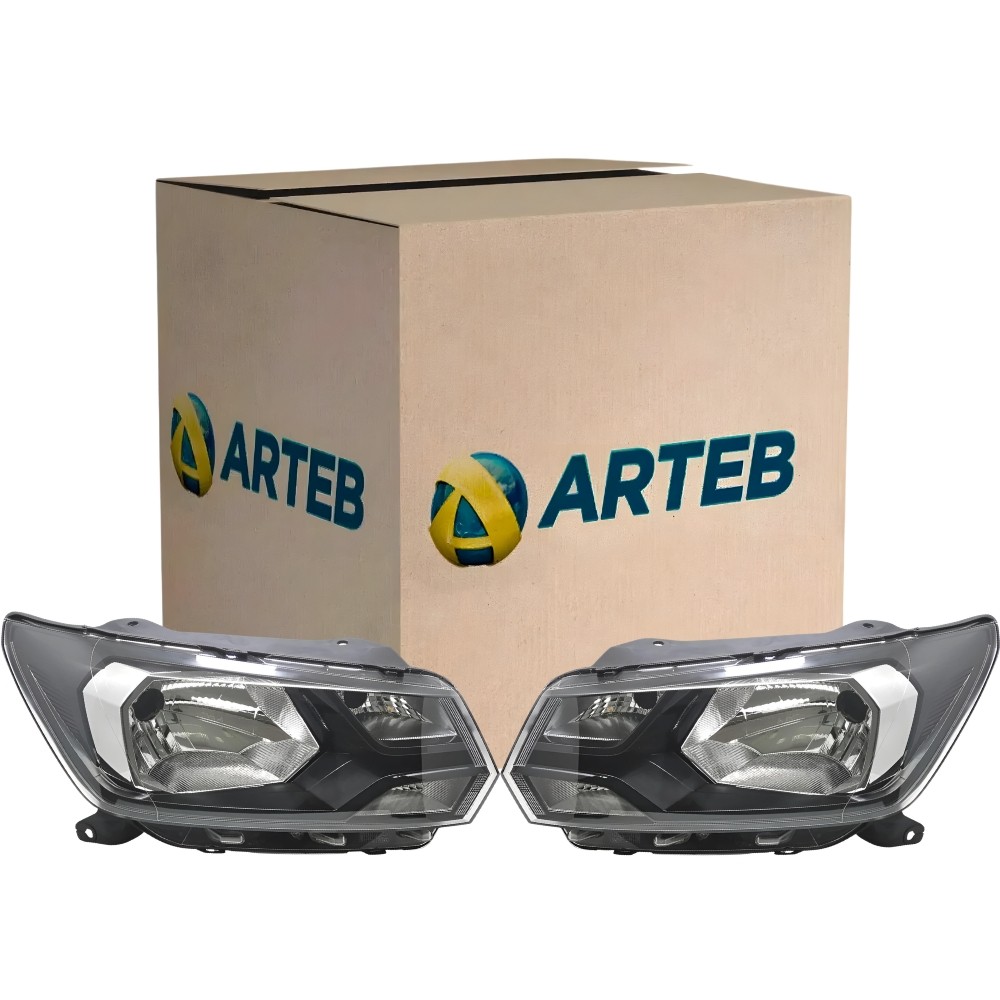 Par Farol Gol Saveiro Voyage G8 2017-2022 Original Arteb Máscara Negra