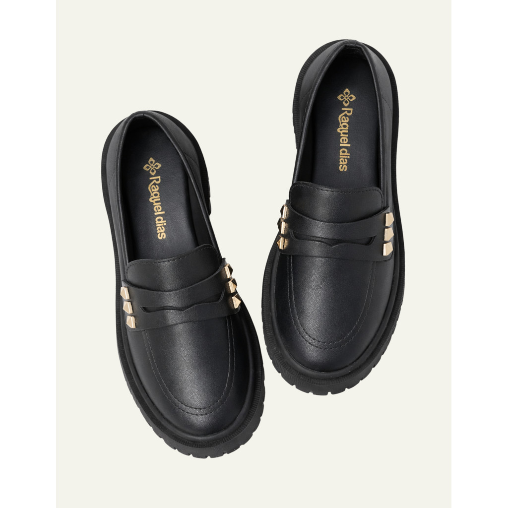 Mocassim Feminino Plataforma Tratorado Casual Confortável Sapato Moda