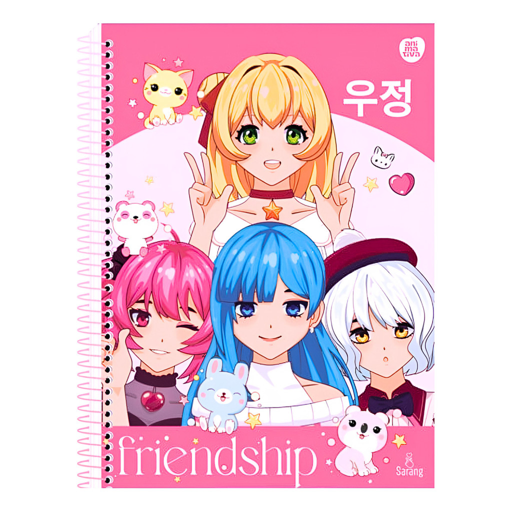 Caderno Universitário Anime Sarang 1 Materia 80fls Capa Dura Modelo 3