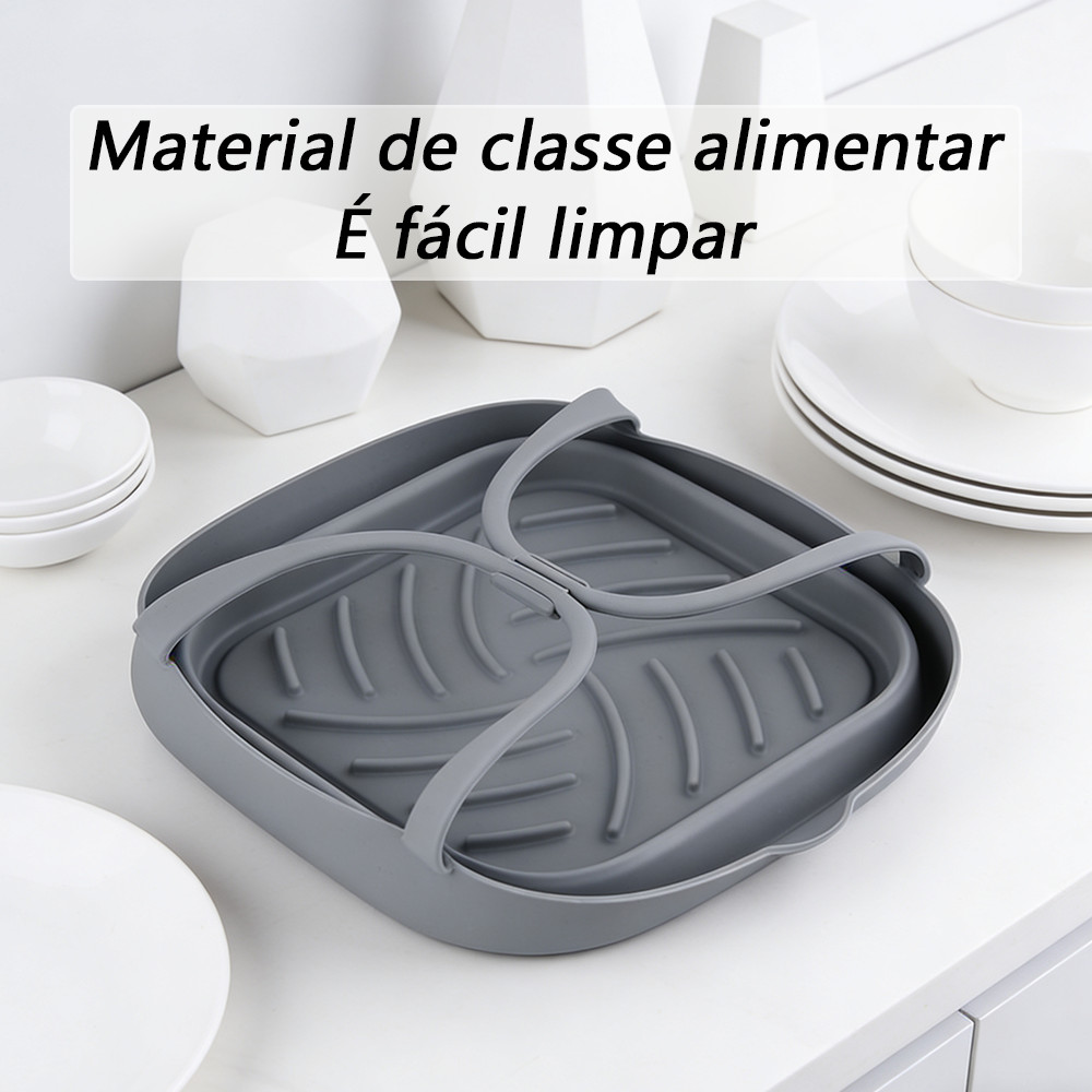 Air fritadeira bakeware molde Alimentos Grau silicone fritadeira mat fácil de limpar resistente alta temperatura
