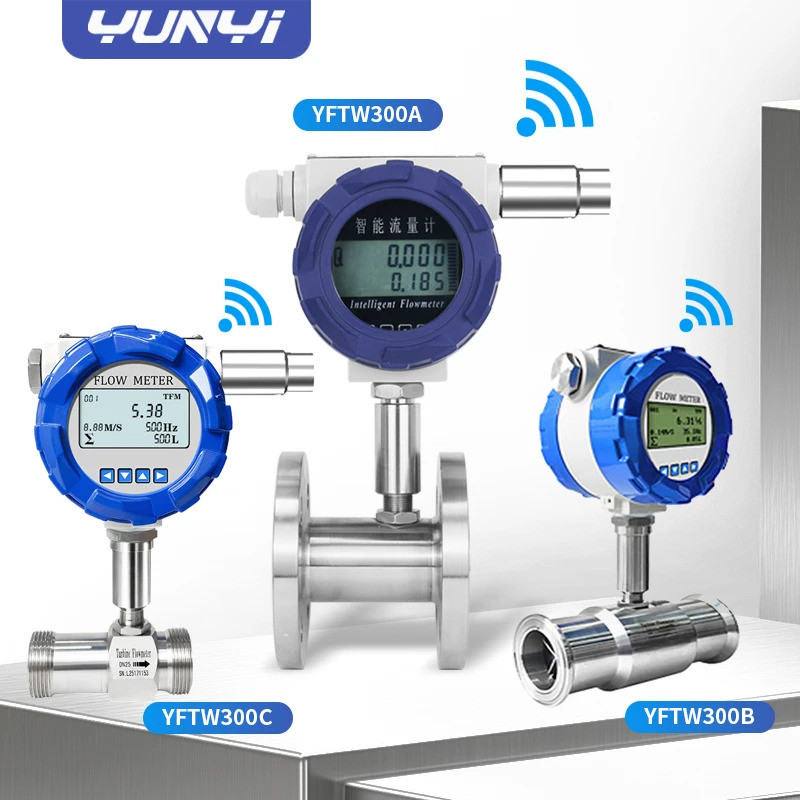 Yunyi Iot 4G Medidor De Fluxo De Turbina Sem Fio Vazão De Álcool Preço Líquido Tipo Tubo Em Linha Contador Para Etanol