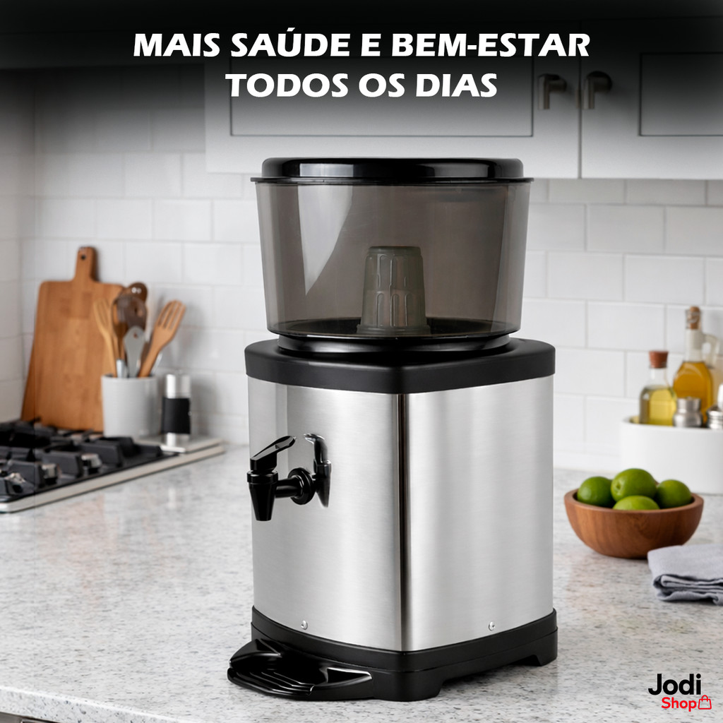 Filtro Inox Cuba De Barro Bebedouro Agua Base 6L Bóia Purificação