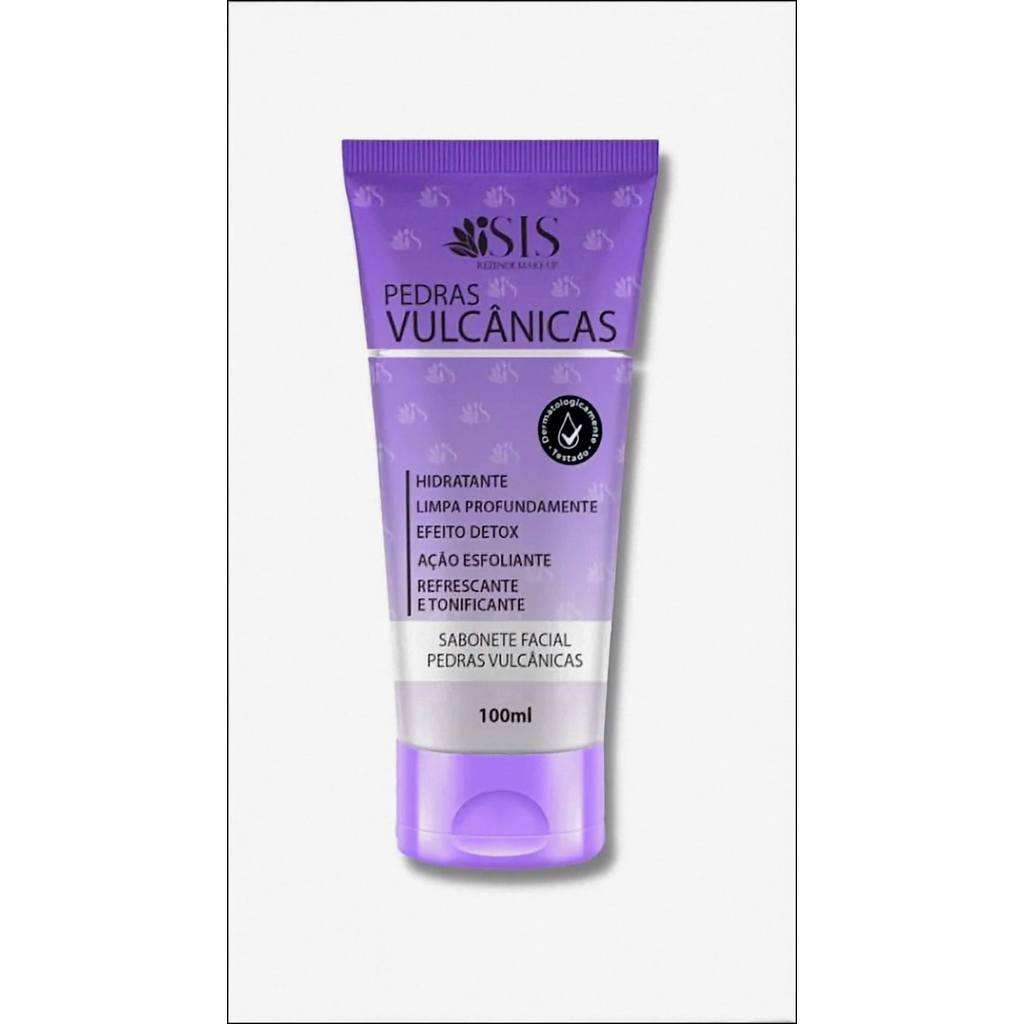 Gel Esfoliante Facial Pedras Vulcânicas 100ml - Marca Isis Makeup
