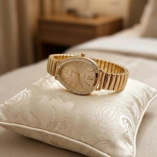 Relógio Feminino Formato Gota Pulseira Elástica Resistente à Àgua Bracelete De Mola
