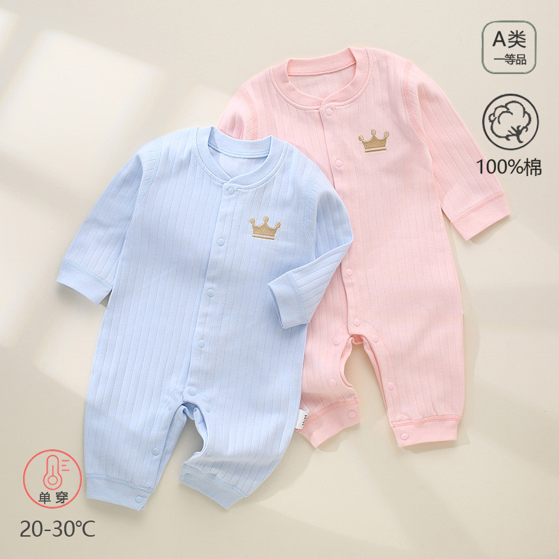 Macacão de bebê primavera outono desossado roupas recém-nascidos algodão puro uma roupa interior do bebê pijamas macacão
