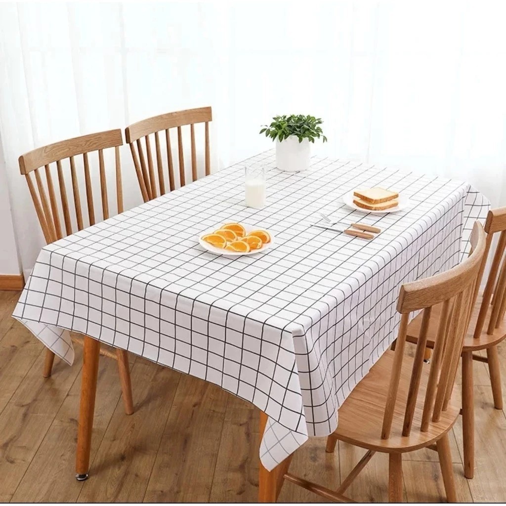 Toalha de Mesa Xadrez Impermeável PVC 137x180 cm para 4 a 6 Pessoas em Oferta na Shopee