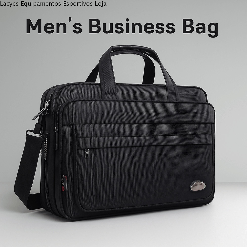 LACYES Bolsa Masculina Para Laptop De Negócios , 15.6 Polegadas Com Alça , Portátil De Ombro Notebook De Cor Sólida
