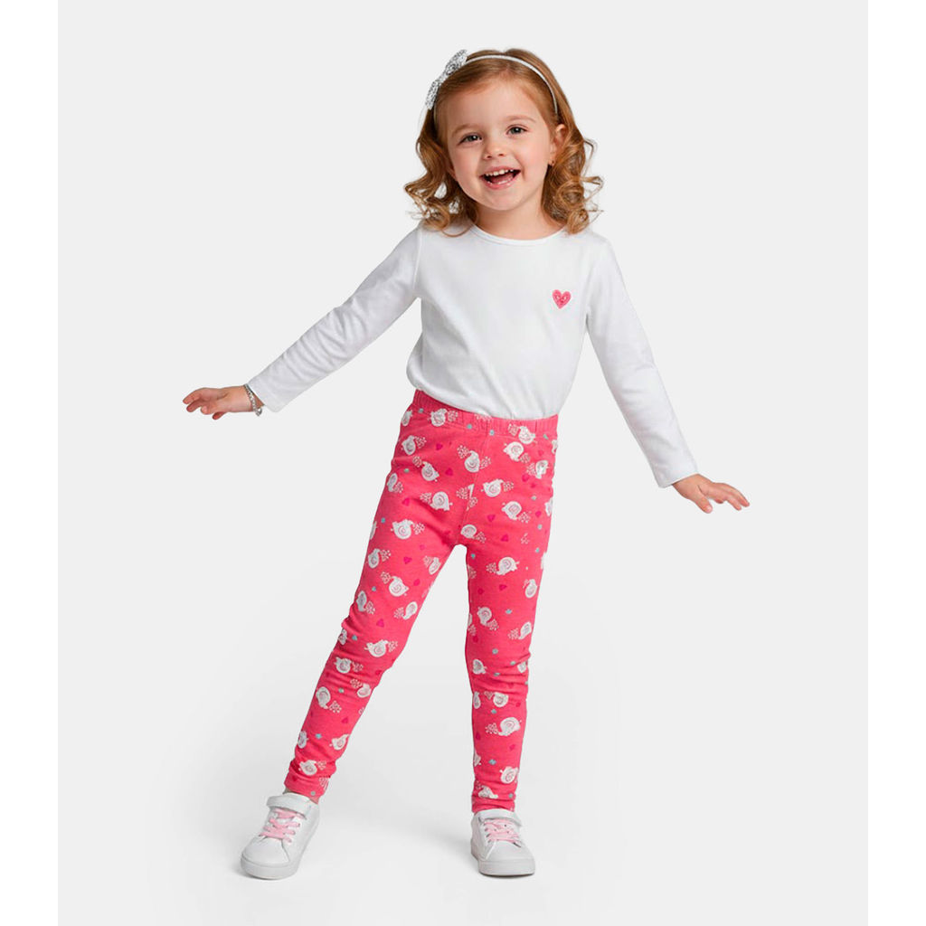 Legging Infantil Em Cotton Select Rosa