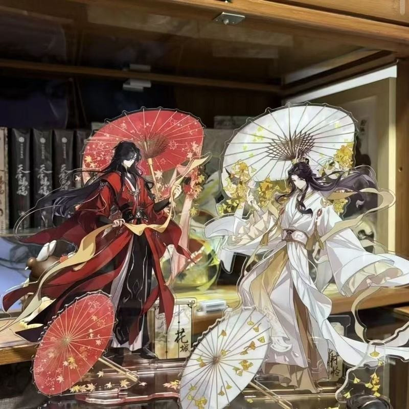 2 Pçs/Set Anime Tian Guan Ci Fu Linda Desktop Xie Lian Hua Cheng Suporte De Acrílico Modelo Céu Oficials Bênção Decoraçã