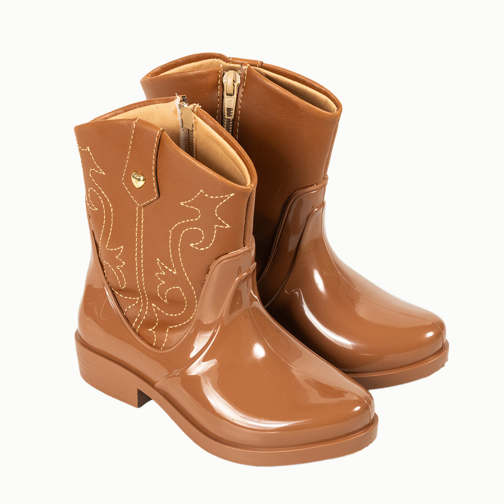 Bota Infantil Menina Texana Botinha Country Cano Alto Leve Confortável Rodeio