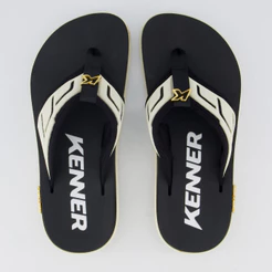 Chinelo Kenner Kivah Full Force II Preto e Branco