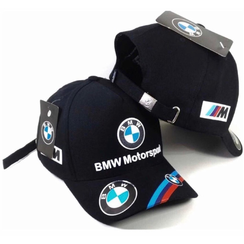 Boné BMW Motorrad Moto Sport Aba Curva Ajustável Bordado Premium