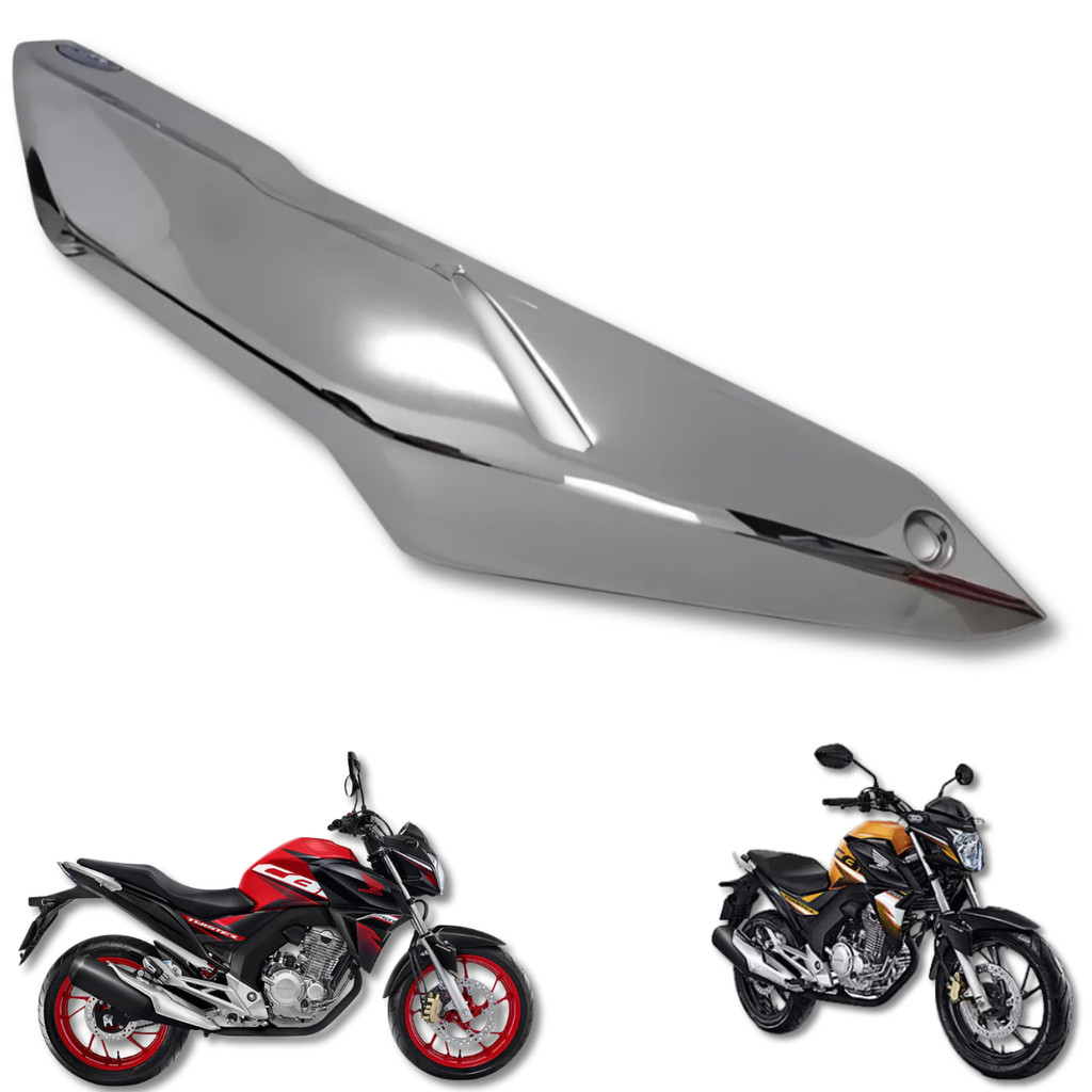 PROTETOR ESCAPAMENTO TWISTER 250 CB250F 16-23 ESCAPE CROMADO em Oferta na Shopee