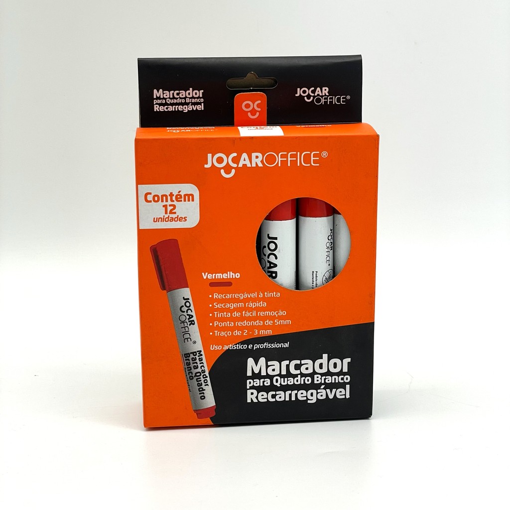 Marcador para Quadro Branco Recarregável Vermelho - Leonora