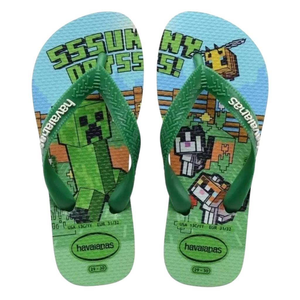 Chinelo Havaianas Original Havaianas Kids Minecraft Gamer