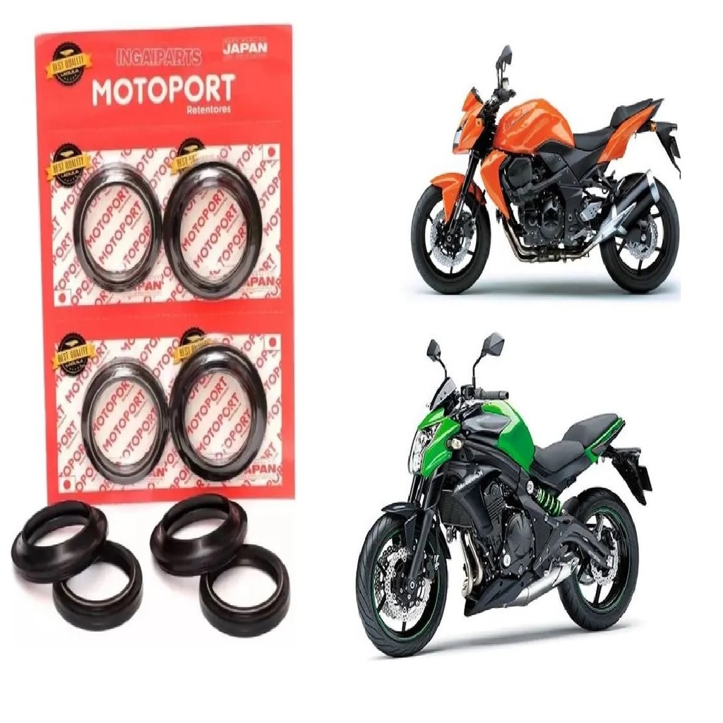 Kit Guarda Pó Bengala + Retentor Kawasaki Z750 Z800 Er6-n
